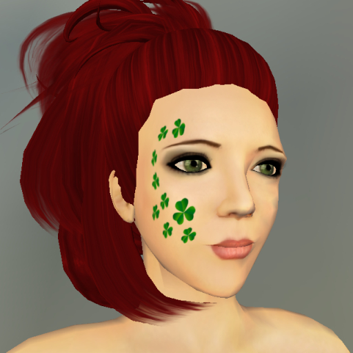 Second Life Marketplace Shamrocking Unisex Irish Face Paint